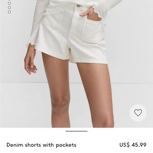 mango denim shorts